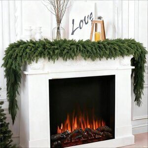 2 Pcs 6 Ft Artificial Norfolk Pine Garlands Real Touch Winter Greenery Garland